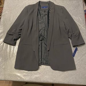 Apt .9 Dark Gray 3/4 Sleeve Blazer Size Large